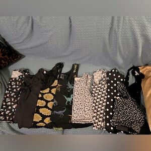 black crop top bundle (9) - size m